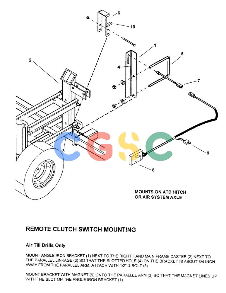 凯斯零件查询(2400) - CONCORD AIR SYSTEM (1/96-12/99) (C32) - REMOTE CLUTCH SWITCH MOUNTING Case Agriculture