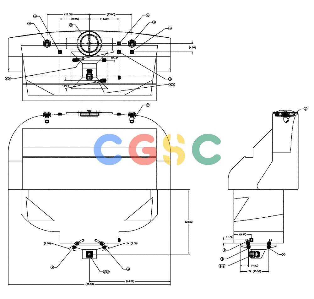 凯斯零件查询(FLX810) - FLEX-AIR APPLICATOR (10/03-8/09) (10-021) - TANK GROUP, 500 GALLON, FLEX-GRAY Case Agriculture