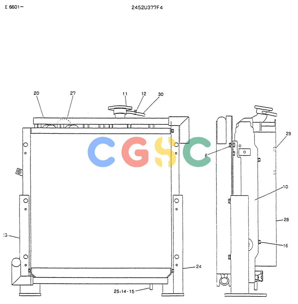 神钢零件查询(K903) - MARK II EXCAVATOR BTW LE6601 - LE7871 (1/88-12/03) (05-006) - RADIATOR ASSY Kobelco