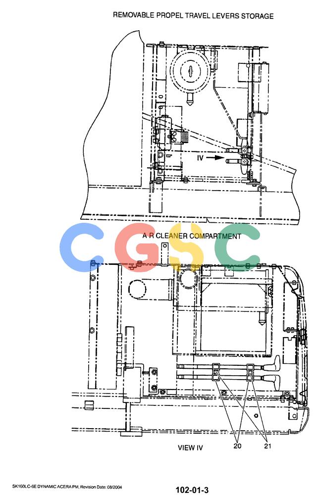 神钢零件查询(SK160LC-6E) - DYNAMIC ACERA EXCAVATOR 08/2004 ASN YM03U0523 (8/04-12/07) (01-024[03]) - CONTROLS, OPERATORS Kobelco
