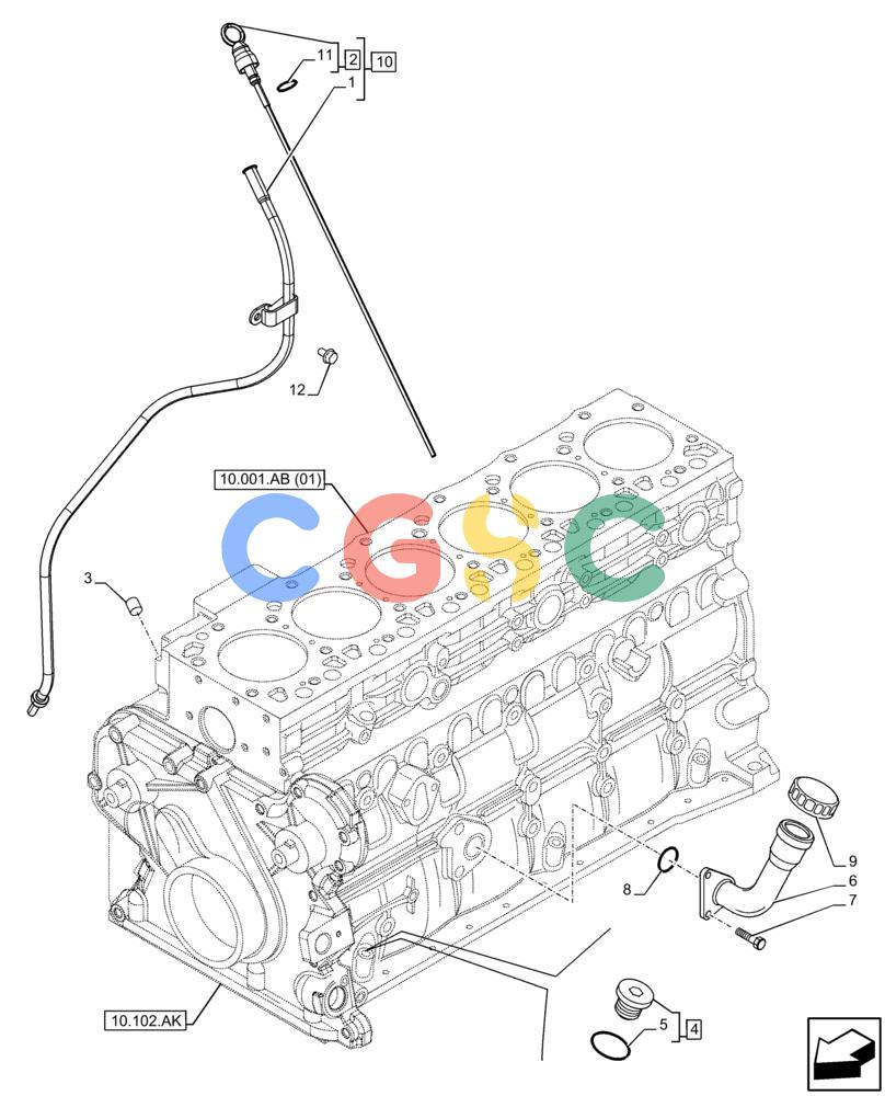 神钢零件查询(F4HFE613A B004) - ENGINE 5801862189 - 47587179 TIER 4B (7/15-) (10.304.AS) - DIPSTICK Kobelco