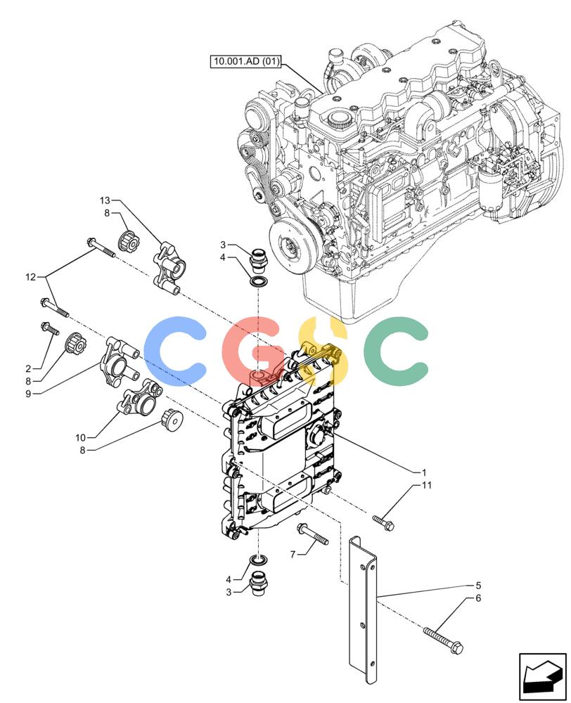 神钢零件查询(F4HFE613A B004) - ENGINE 5801862189 - 47587179 TIER 4B (7/15-) (55.015.AA) - ENGINE CONTROL UNIT (ECU) Kobelco