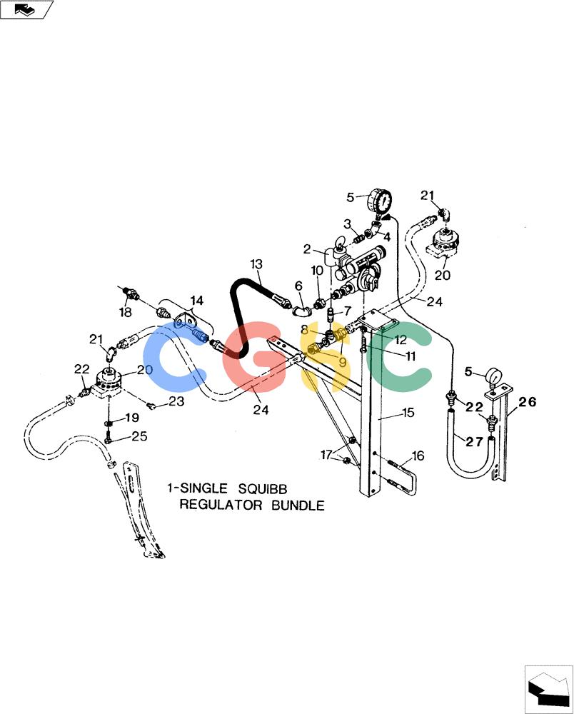 凯斯零件查询(4100 II) - DMI APPLICATOR - 1990 (1/90-12/95) (75.200.11) - SINGLE SQUIBB BUNDLE WITH. (2) MANIFOLD Case Agriculture