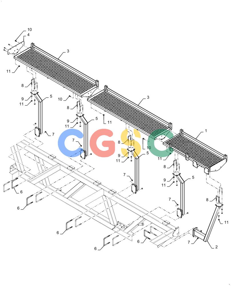 凯斯零件查询(4955) - PRECISION AIR CART (11/15-) (80.150.AJ[14]) - PLATFORM 580 BUSHELL TOW BEHIND Case Agriculture