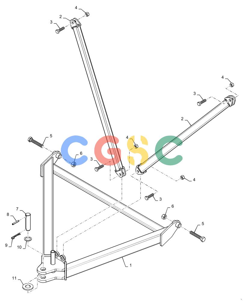 凯斯零件查询(4955) - PRECISION AIR CART (11/15-) (37.162.AA[02]) - REAR HITCH 350 BUSHELL Case Agriculture