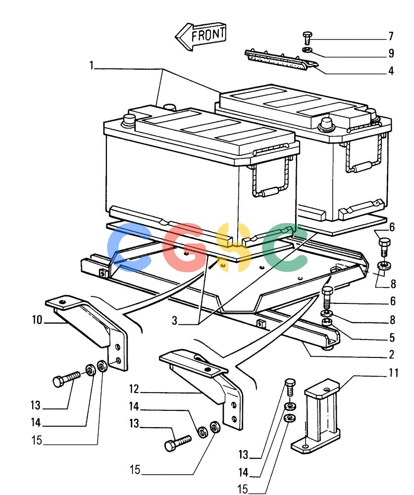 纽荷兰零件查询(FD255) - CRAWLER DOZER (N.A. VERSION) (7/95-) (6.701[01]) - BATTERY - SEAT AND SUPPORT New Holland Constructuion
