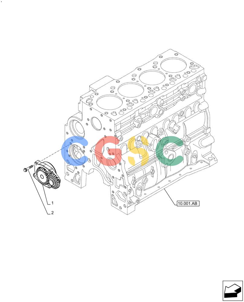 神钢零件查询(F4HFE413Y B001) - ENGINE 5801910277 47446991 GRAPE HARVESTER 7030/7030L/8030L T4B (5/14-12/15) (10.304.AC) - ENGINE OIL PUMP Kobelco