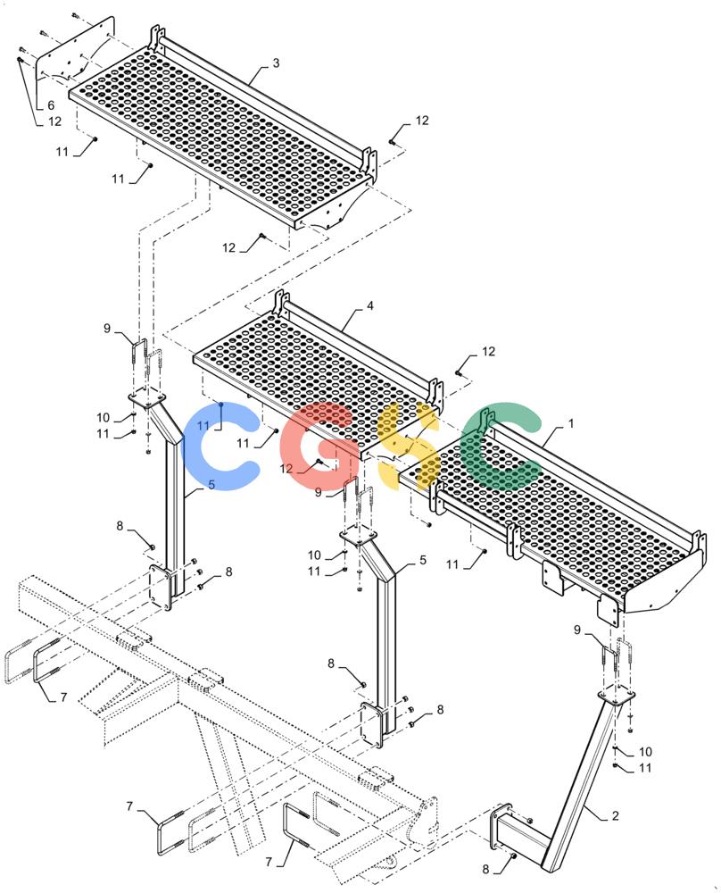 凯斯零件查询(4955) - PRECISION AIR CART (11/15-) (80.150.AJ[10]) - PLATFORM 350 BUSHELL TOW BEHIND Case Agriculture