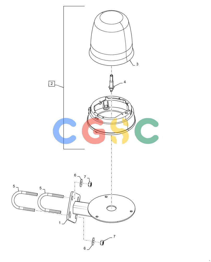 凯斯零件查询(4955) - PRECISION AIR CART (11/15-) (55.404.AC[01]) - BEACON LIGHT Case Agriculture