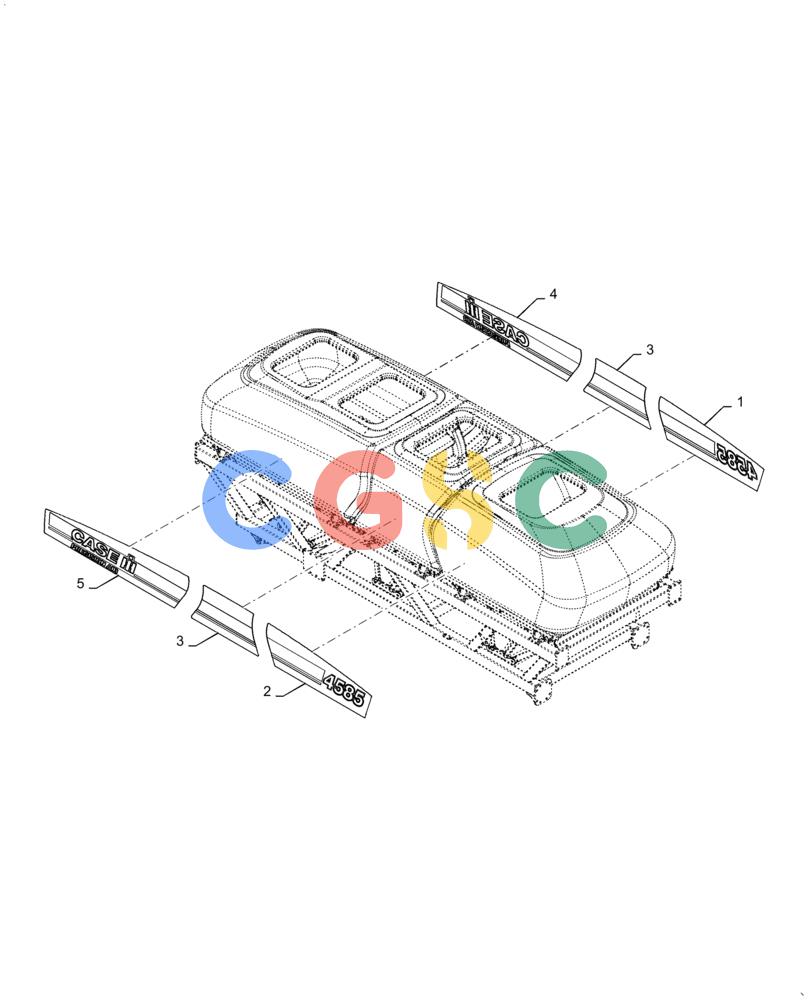 凯斯零件查询(4955) - PRECISION AIR CART (11/15-) (90.108.AB[05]) - MODEL DECALS PRECISION AIR 4585 CASE Case Agriculture