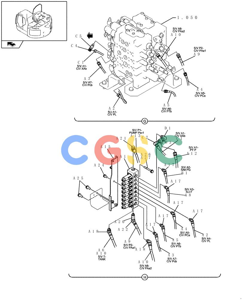 纽荷兰零件查询(E235BSR) - CRAWLER EXCAVATOR (5/07-) (1.080[09]) - PILOT PIPING New Holland Constructuion