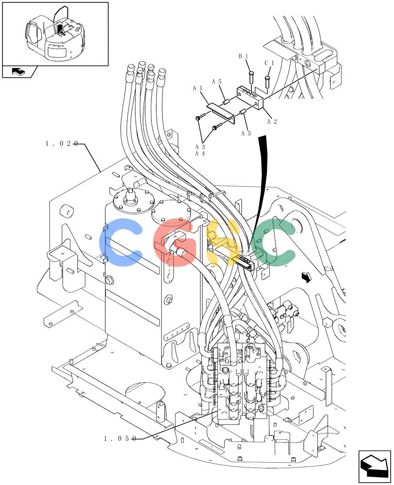 纽荷兰零件查询(E235BSR) - CRAWLER EXCAVATOR (5/07-) (1.054[05]) - PUMP/CONTROL VALVE PIPING - NIBBLER & BREAKER New Holland Constructuion