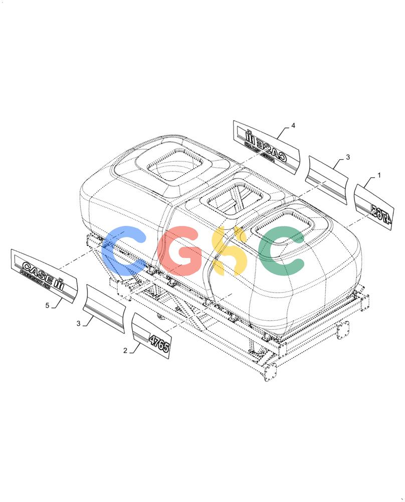 凯斯零件查询(4955) - PRECISION AIR CART (11/15-) (90.108.AB[06]) - MODEL DECALS PRECISION AIR 4765 CASE Case Agriculture