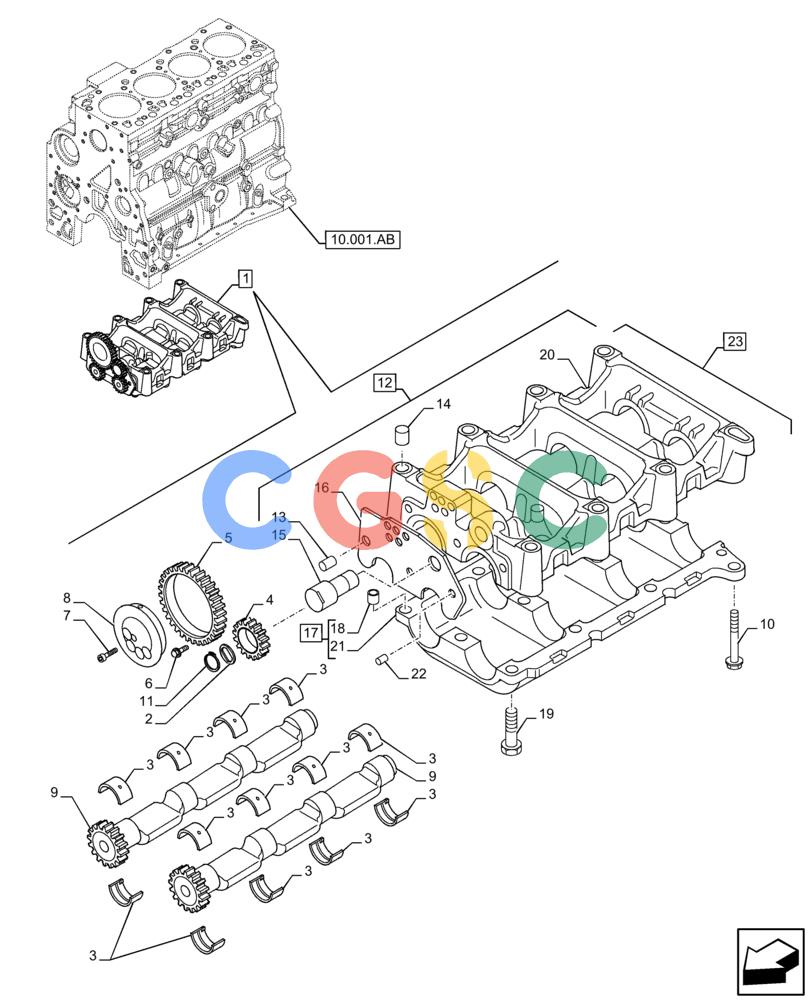 神钢零件查询(F4HFE413Y B001) - ENGINE 5801910277 47446991 GRAPE HARVESTER 7030/7030L/8030L T4B (5/14-12/15) (10.110.AC) - DYNAMIC BALANCER Kobelco