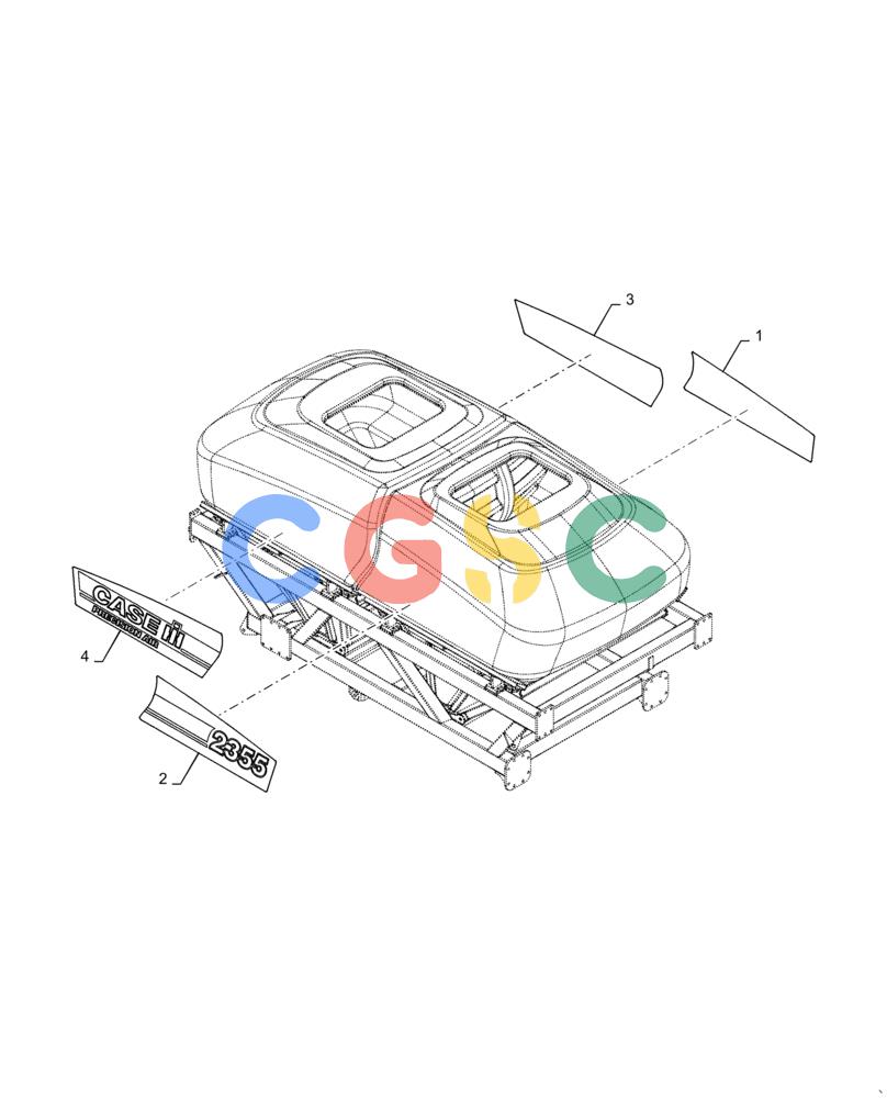 凯斯零件查询(4955) - PRECISION AIR CART (11/15-) (90.108.AB[01]) - MODEL DECALS PRECISION AIR 2355 CASE Case Agriculture