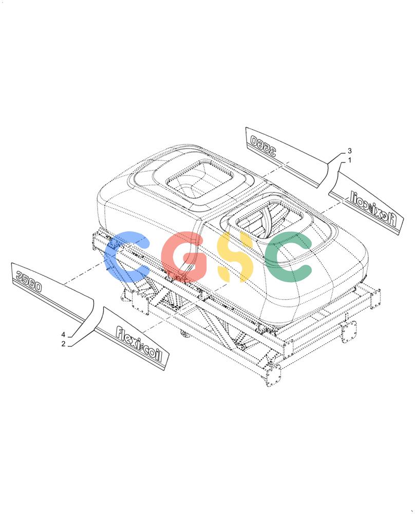 凯斯零件查询(4955) - PRECISION AIR CART (11/15-) (90.108.AB[15]) - MODEL DECALS 3560 FLEXI-COIL Case Agriculture