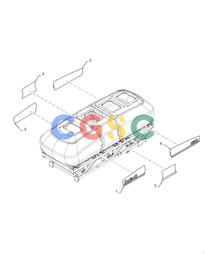 凯斯零件查询(4955) - PRECISION AIR CART (11/15-) (90.108.AB[21]) - MODEL DECALS 9560 FLEXI-COIL Case Agriculture