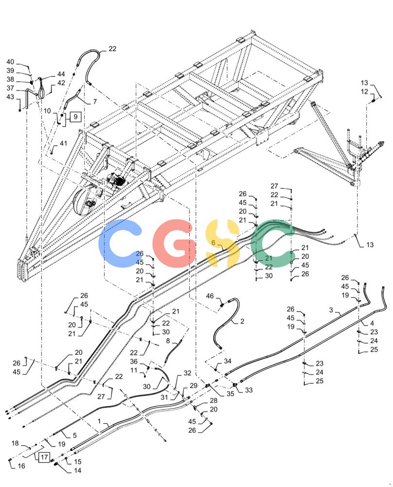 凯斯零件查询(4955) - PRECISION AIR CART (11/15-) (35.748.AC[06]) - METERING HYDRAULICS 555 BUSHEL SINGLE SHOOT TOW BETWEEN Case Agriculture
