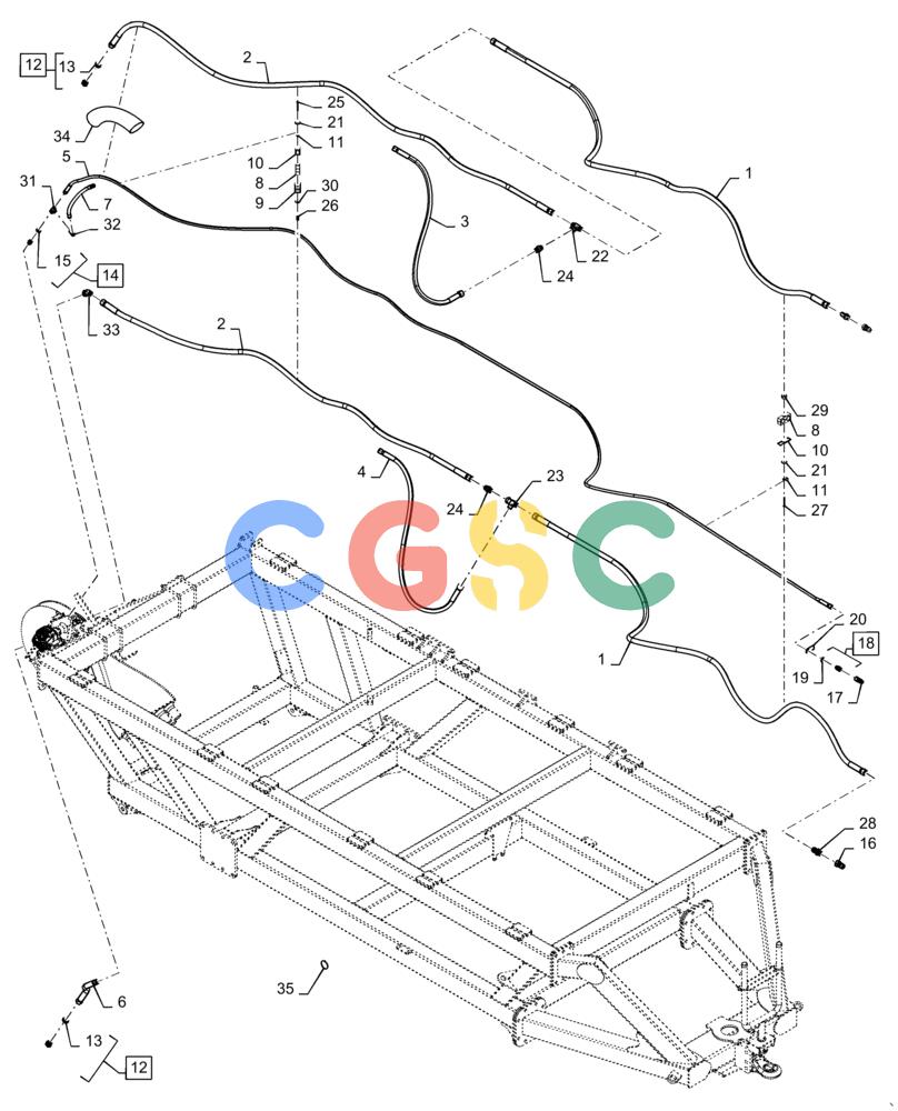 凯斯零件查询(4955) - PRECISION AIR CART (11/15-) (35.748.AC[05]) - METERING HYDRAULICS 555 BUSHEL SINGLE SHOOT TOW BEHIND Case Agriculture