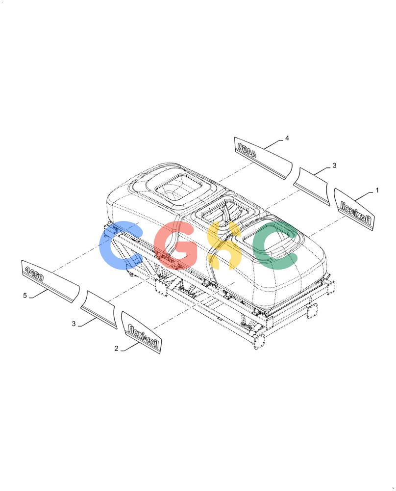 凯斯零件查询(4955) - PRECISION AIR CART (11/15-) (90.108.AB[16]) - MODEL DECALS 4460 FLEXI-COIL Case Agriculture