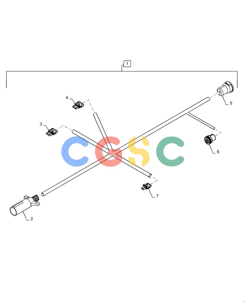 凯斯零件查询(4955) - PRECISION AIR CART (11/15-) (55.404.BM[01]) - TOW BEHIND CART LIGHTING HARNESS Case Agriculture
