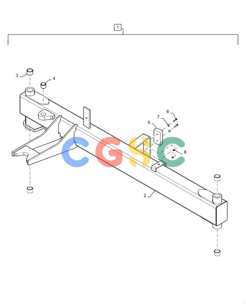 凯斯零件查询(4955) - PRECISION AIR CART (11/15-) (77.100.AB[02]) - 435, 460, 580 BUSHEL, INNER HYDRAULIC AUGER ARM Case Agriculture