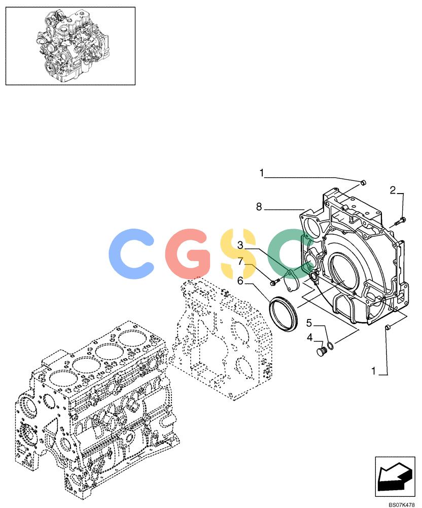 纽荷兰零件查询(D95B) - CRAWLER DOZER TIER 3 (3/08-) (02-29) - FLYWHEEL HOUSING New Holland Constructuion