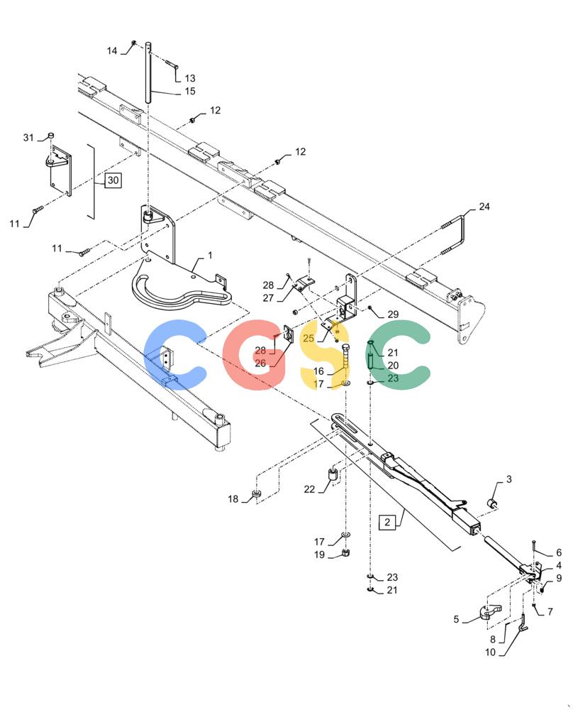凯斯零件查询(4955) - PRECISION AIR CART (11/15-) (77.100.AB[03]) - 435, 460, 580 BUSHEL, HYDRAULIC AUGER CAM ARM Case Agriculture
