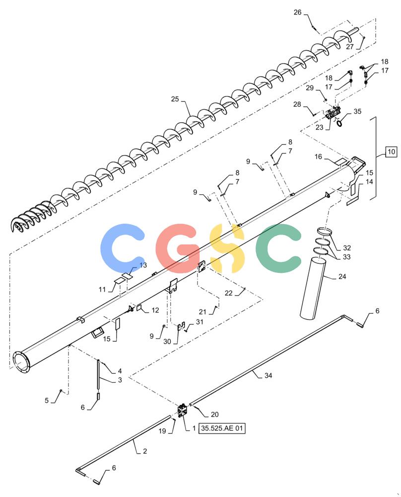 凯斯零件查询(4955) - PRECISION AIR CART (11/15-) (77.100.AB[07]) - 435, 460, 580 BUSHEL, 10" HYDRAULIC AUGER MOTOR ASSY Case Agriculture