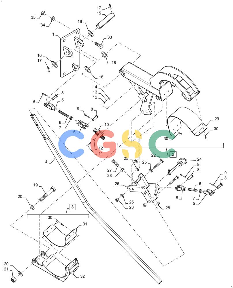 凯斯零件查询(4955) - PRECISION AIR CART (11/15-) (77.100.AB[04]) - 435, 460, 580 BUSHEL, FRONT HYDRAULIC AUGER SADDLE Case Agriculture