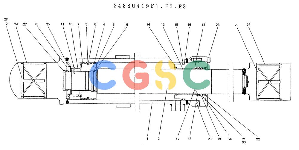 神钢零件查询(K907LC) - MARK II EXCAVATOR ASN YQ0565 (GLOBAL) (1/87-12/03) (11-046) - CYLINDER ASSY (ARM) Kobelco