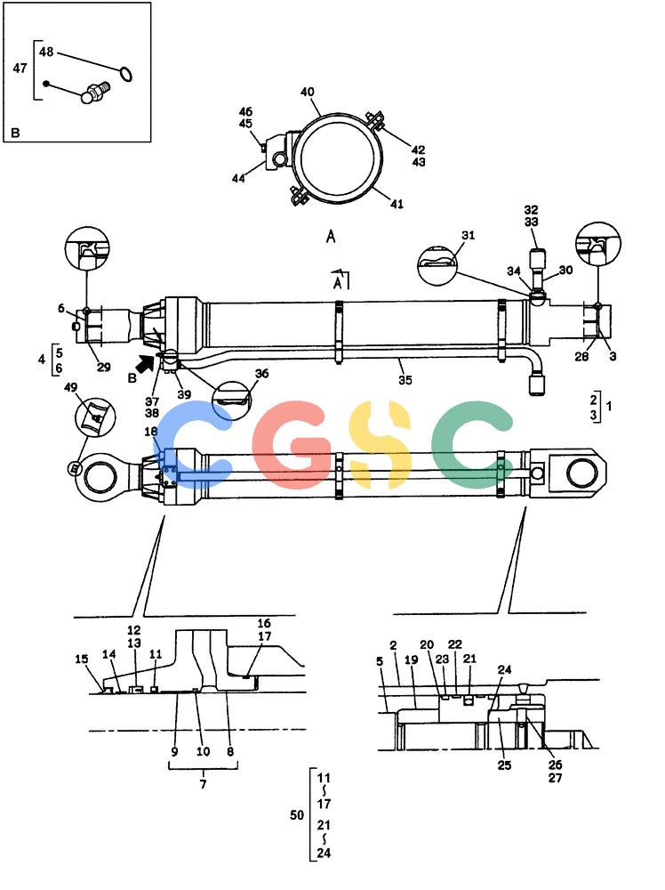 纽荷兰零件查询(E805) - CRAWLER EXCAVATOR (1/05-) (08-113-00[01]) - BUCKET CYLINDER New Holland Constructuion