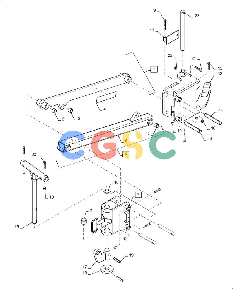 凯斯零件查询(4955) - PRECISION AIR CART (11/15-) (77.100.AB[01]) - 435, 460, 580 BUSHEL, HYDRAULIC AUGER PARALLEL ARM SUPPORT Case Agriculture