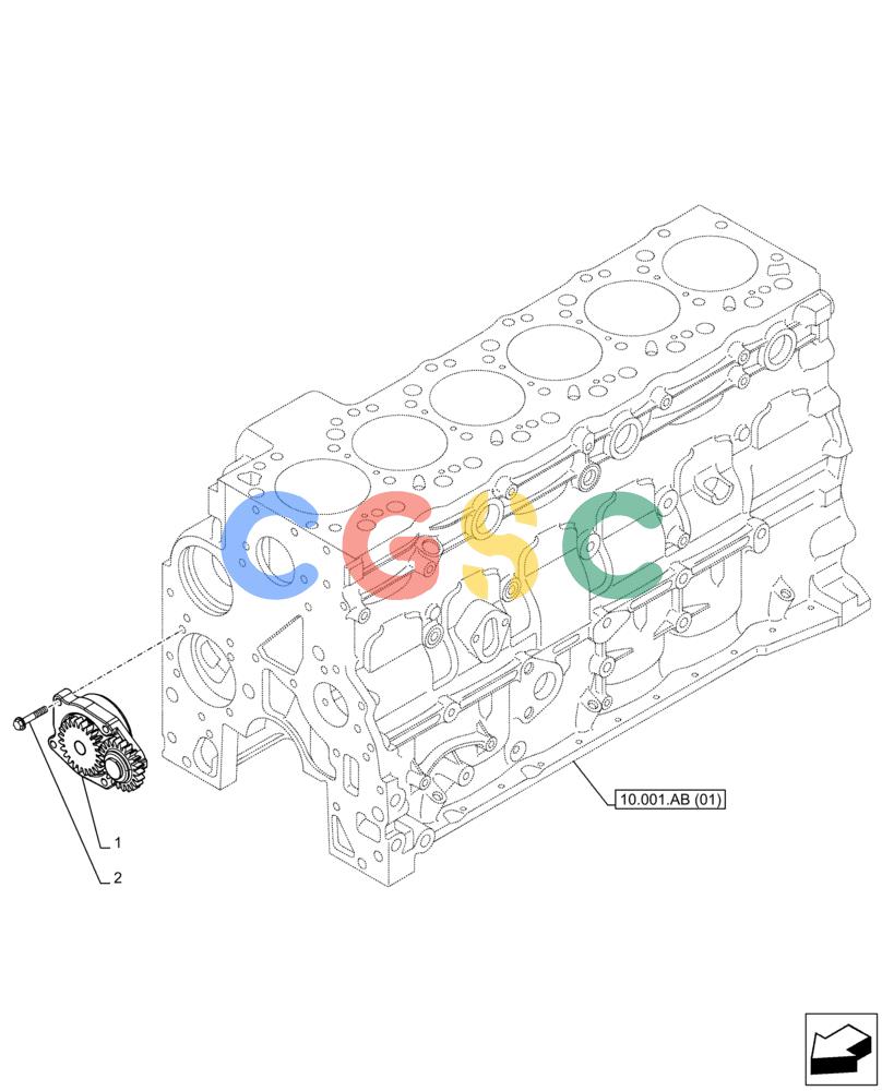 神钢零件查询(F4HFE613W B005) - ENGINE 5801751530 - 47538792 - TIER4B (1/15-) (10.304.AC) - ENGINE OIL PUMP Kobelco