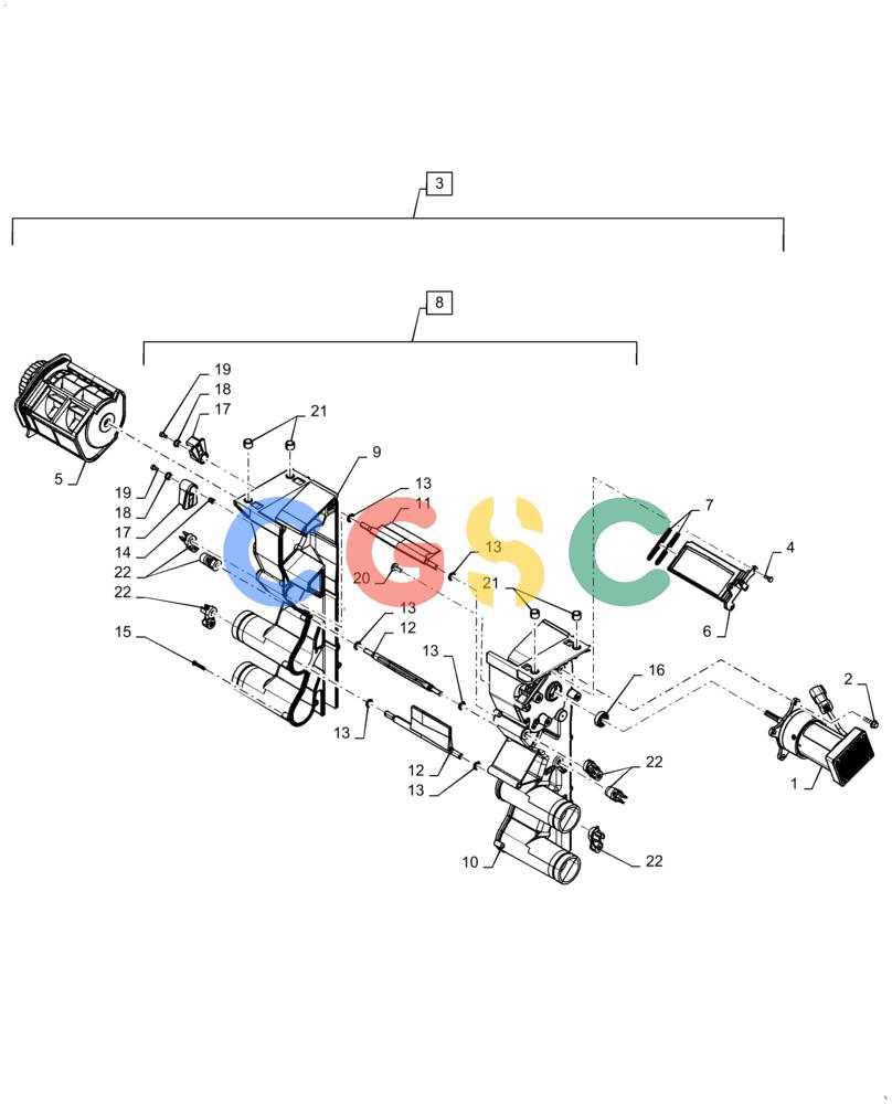 凯斯零件查询(4955) - PRECISION AIR CART (11/15-) (61.800.AC[09]) - METER MODULE WITH MOTOR, COARSE Case Agriculture