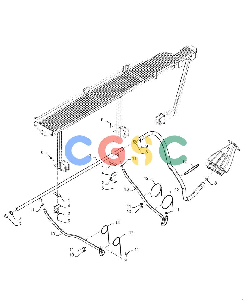 凯斯零件查询(3555) - PRECISION AIR CART (11/15-) (61.904.AB[06]) - TANK PRESSURE, 555 BUSHEL 7 RUN, 555 BUSHEL 8 RUN SINGLE SHOOT, TOW BEHIND Case Agriculture