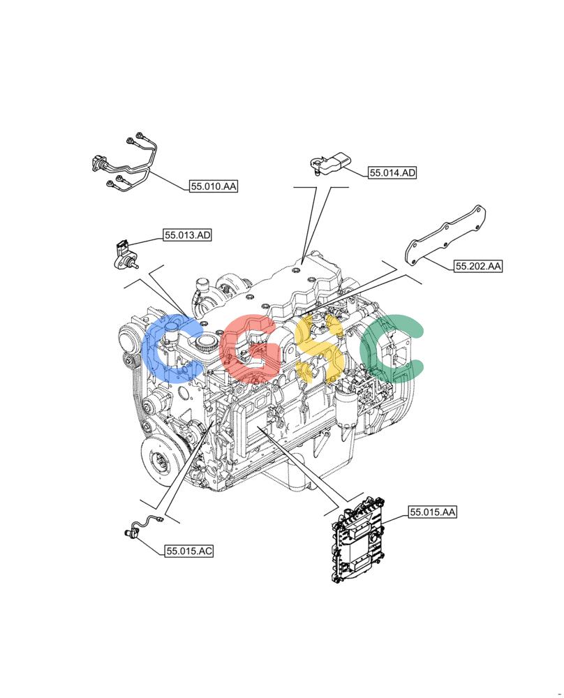 神钢零件查询(F4HFE613W B005) - ENGINE 5801751530 - 47538792 - TIER4B (1/15-) (55.000.00) - SECTION INDEX - ELECTRICAL SYSTEM Kobelco