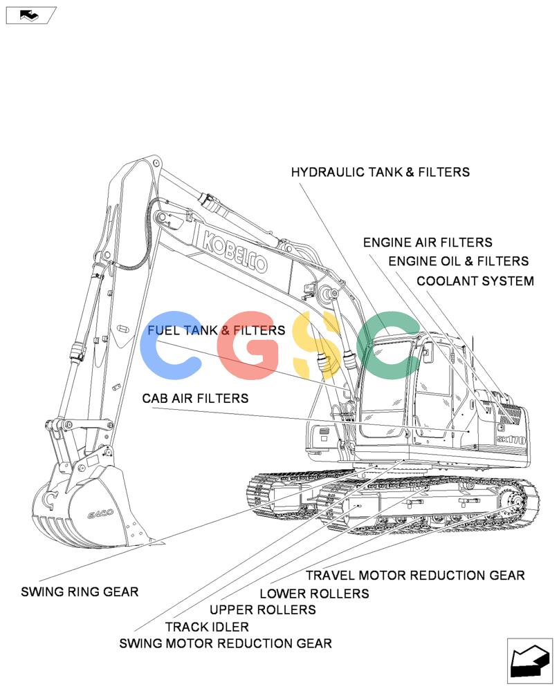 神钢零件查询(SK160LC-6E) - DYNAMIC ACERA EXCAVATOR 08/2004 ASN YM03U0523 (8/04-12/07) (05.100.03) - CAPACITIES, SK160-6E Kobelco