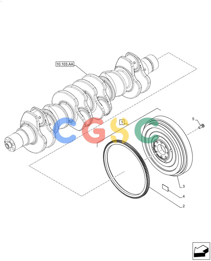 神钢零件查询(F4HFE613T B002) - ENGINE 5801751526 47538797 721F T4B LECCE (1/14-) (10.103.AH) - ENGINE FLYWHEEL Kobelco