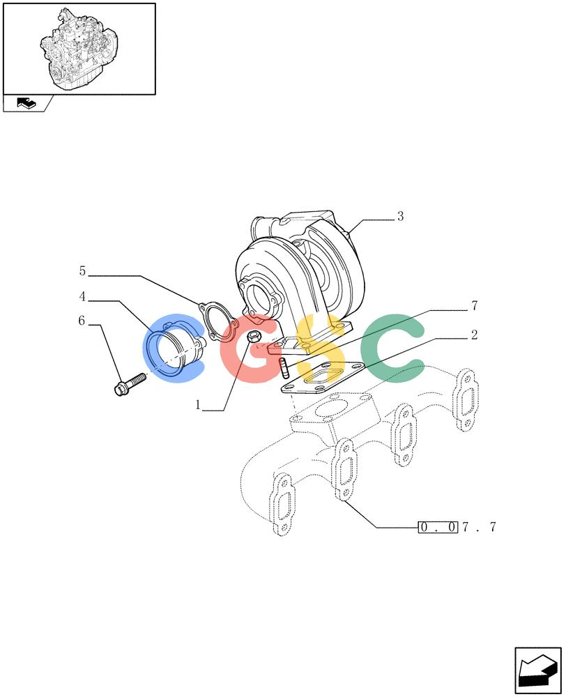 神钢零件查询(F4GE9484K J601) - ENGINE - 504103830-920019897 (1/13-) (0.24.0) - TURBOCHARGING (504085542 - 504115842) Kobelco