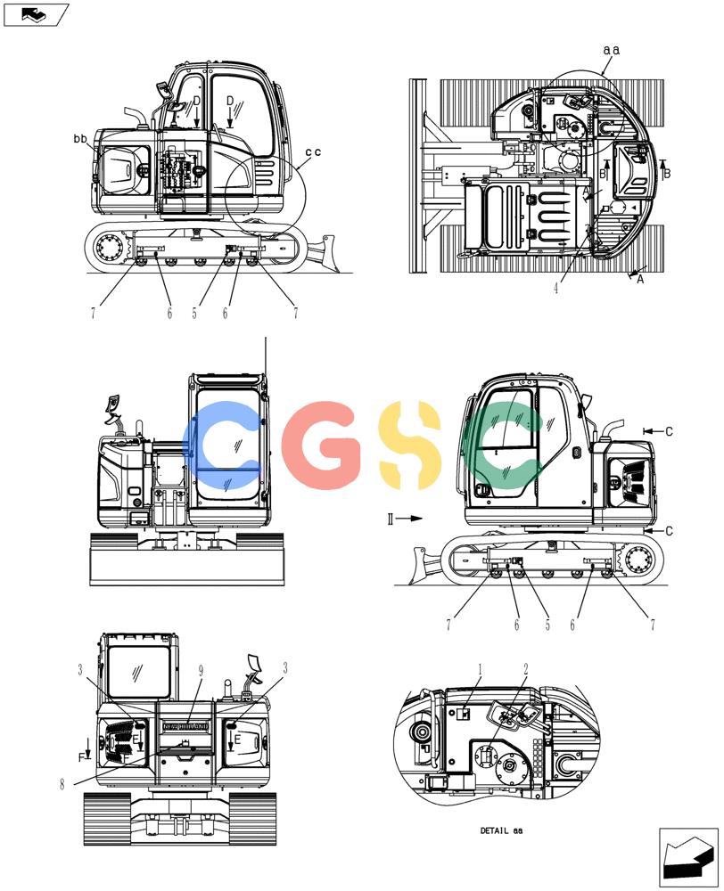 纽荷兰零件查询(E80BMSR) - COMPACT CRAWLER EXCAVATOR ASN LF06-04501 (NBTA18037) (06-001[01]) - NAME PLATE INSTALLATION New Holland Constructuion