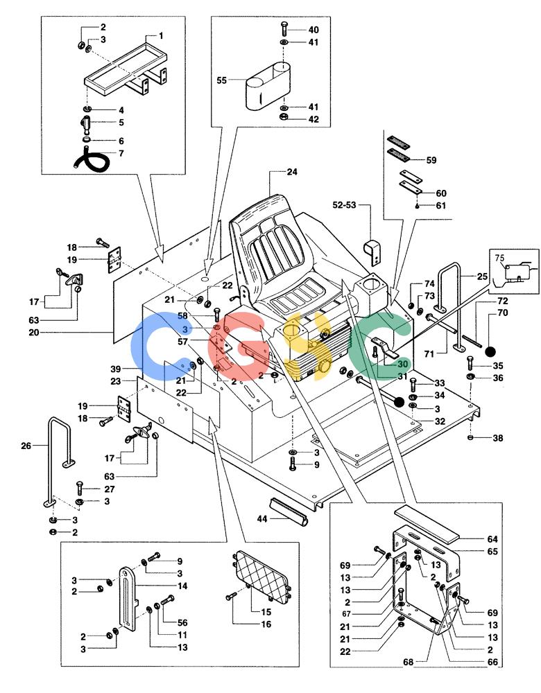纽荷兰零件查询(DC100) - CRAWLER DOZER (N.A. VERSION) (4/00-) (5.669[01M]) - OPERATOR'S COMPARTMENT - (DC100 STD. S/N 1311002 TO 13111048 ; LGP S/N 13115008 & DOWN) New Holland Constructuion
