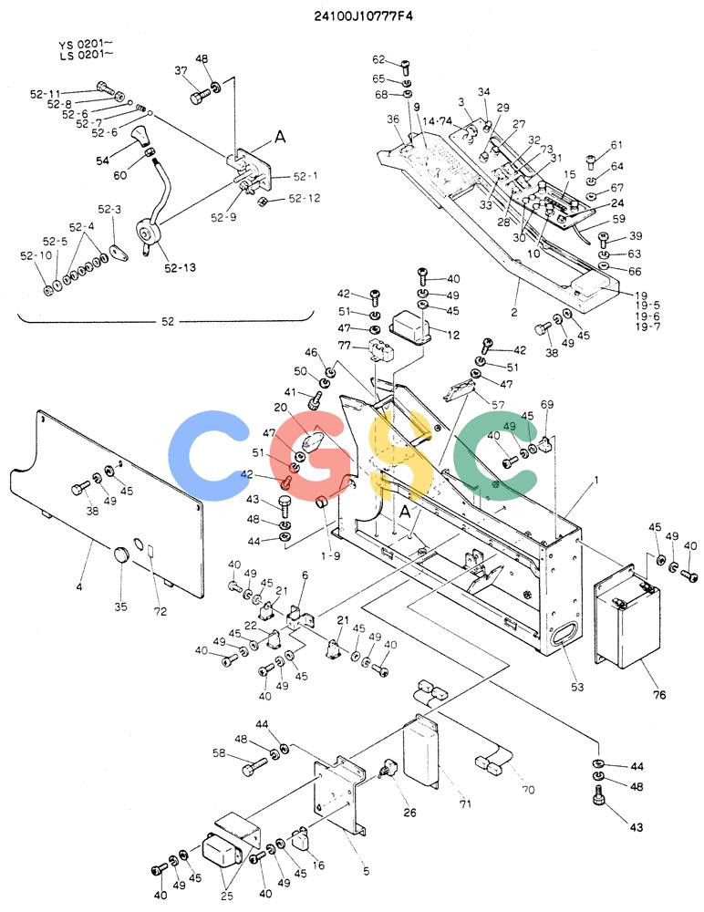 神钢零件查询(K916LC) - MARK II EXCAVTOR ASN YS0201 (1/89-12/03) (05-009) - PANEL ASSY, INST Kobelco