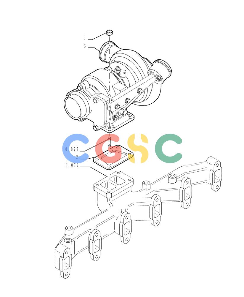 纽荷兰零件查询(E215B) - CRAWLER EXCAVATOR - TIER 3 (ROPS CAB) ASN NBDA21800 (6/13-) (08-022[00]) - TURBOCHARGER New Holland Constructuion