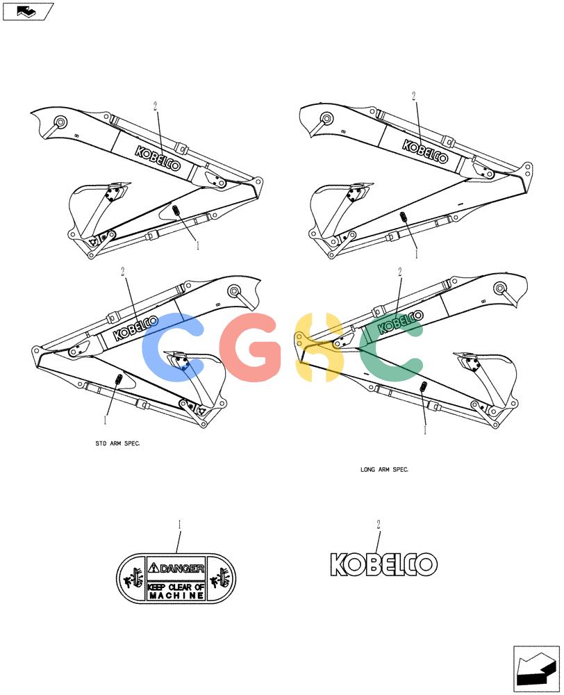 神钢零件查询(ED150-2) - BLADE RUNNER EXCAVATOR/DOZER ASN LH01-01001 (1/09-12/12) (06-009[00]) - NAME PLATE INSTALLATION Kobelco