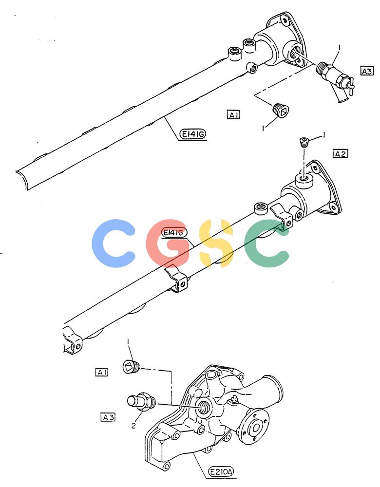 神钢零件查询(FD6(T)14) - NISSAN DIESEL ENGINE ASN 050001 - LK400 & LK500A (1/06-12/06) (06-004) - PUMP-WATER (FITTING PARTS) "HEATER VALVE" Kobelco