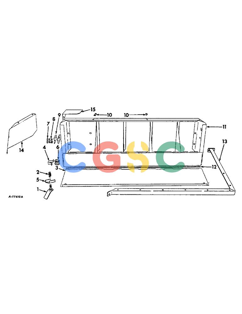 凯斯零件查询(57) - INTERNATIONAL HARVESTER RECTANGULAR BALER (1/57-12/72) (A-27) - TWINE CHEST AND SUPPORT Case Agriculture