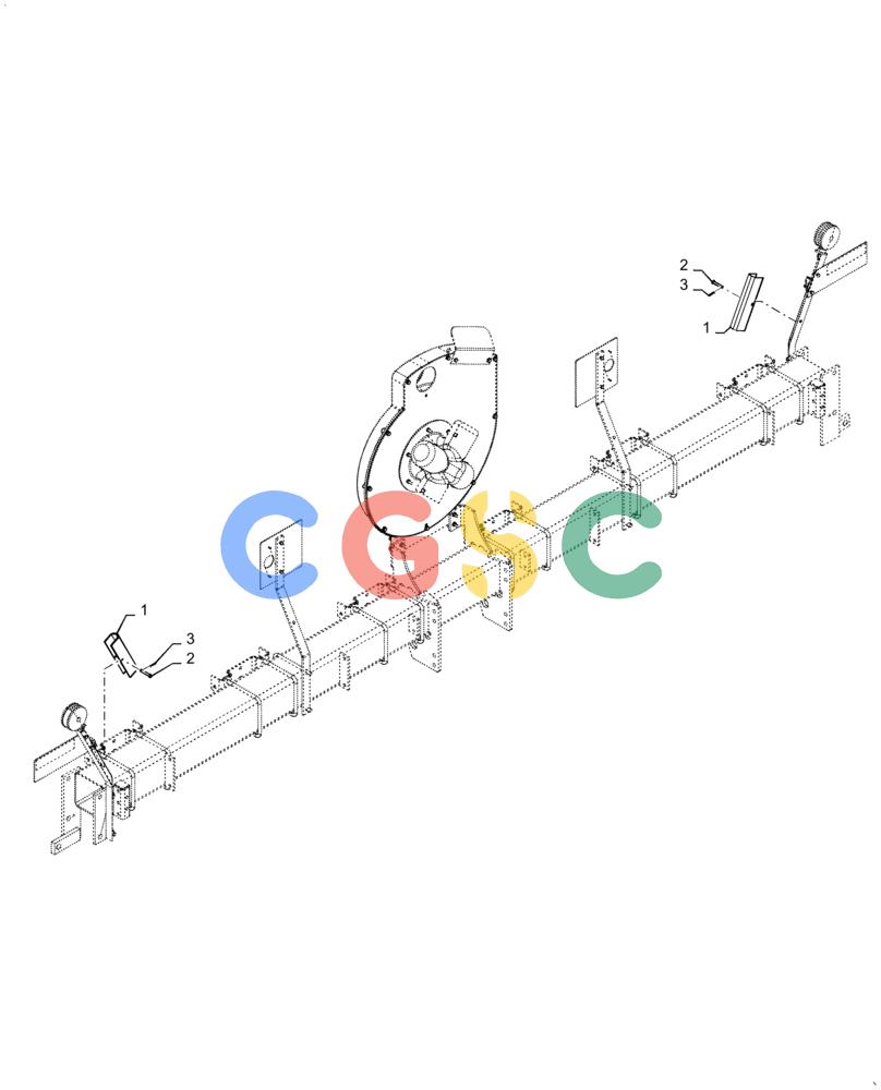 凯斯零件查询(1225 EARLY RISER) - 6 ROW 30" FOLDING HITCH (12/13-) (35.100.AA[01]) - CYLINDER LOCKS Case Agriculture