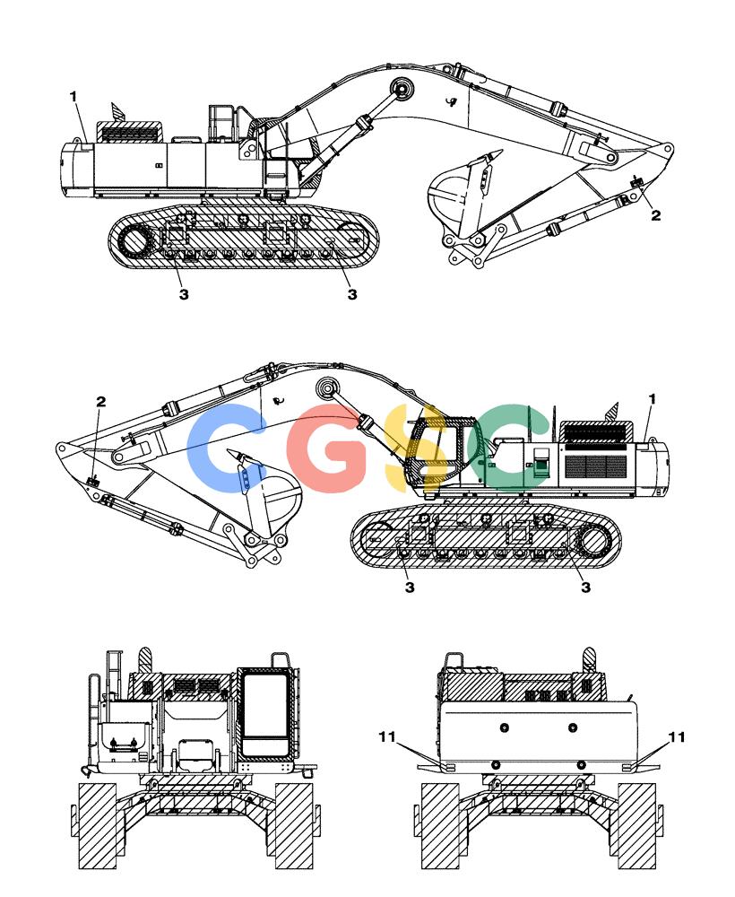 纽荷兰零件查询(E805) - CRAWLER EXCAVATOR TIER 3 (7/06-) (09-400-00[01]) - DECALS New Holland Constructuion