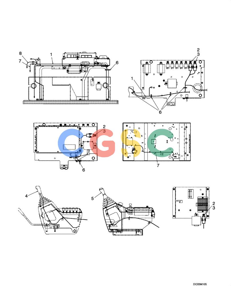 纽荷兰零件查询(EH160) - CRAWLER EXCAVATOR (9/03-) (04 -10[00]) - HARNESS ASSY (HAND CONTROL) New Holland Constructuion